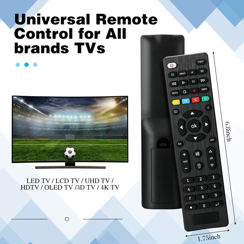 Saysurey 5 Pack TV Remote Universal Replacement Compatible with All