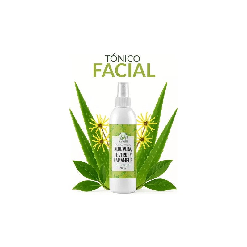 Tónico De Aloe Vera, Té Verde & Hamamelis (500ml)