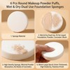 6 PCS White Large Makeup Blender Cosmetic Eye Face Foundation
