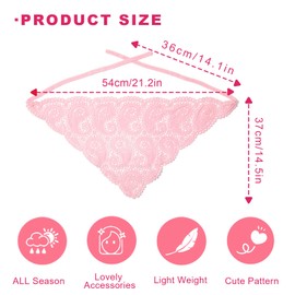 WELROG 3 PCS Hair Scarf, Hair Bandanas Chiffon Head Kerchief, Vintage Knitted Headband for Women, Headwrap for Girls