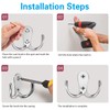 Pangutiandi 10 Pcs Wall Hooks Coat Hooks Double Clothes Hooks