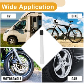 Partuto 10pcs 95mm Tire Valve Extension Universal Plastic 180 Degree Tyre Valve Inflation Adapter for Car Motorcycle RV Truck Bike