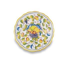 Deruta Hand Painted Miele Ceramic Salad Plate From Italy