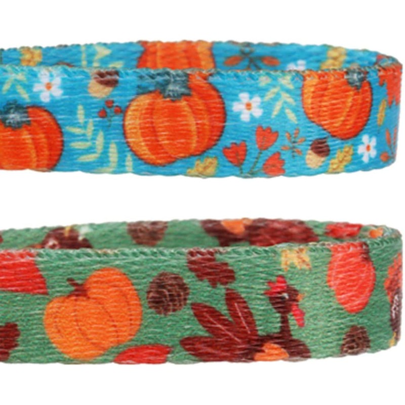 BoomBone 2 Pack Thanksgiving Cat Collar,Safety Puppy Collars Breakaway with