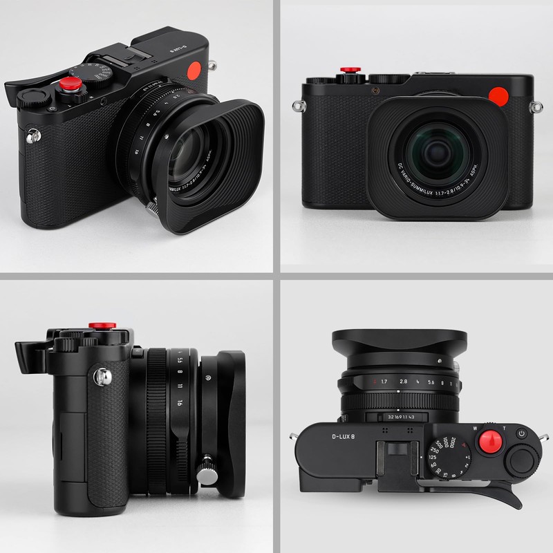 Haoge 43mm Square Metal Lens Hood Shade for Leica D-Lux
