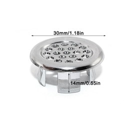 DanziX 8 Tapas Anillo de Desbordamiento, Tapa de Rebosadero de Lavabo,baño Fregadero de Cocina Lavabo Trim Tapa del Agujero de desbordamiento Insertar Tapa