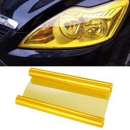 11.88×48 Inches Car Light Self-Adhesive Tint Film Brake Light Headlight Tail Light Fog Light Car Vinyl Wrap Protector Film Auto Modification Cover for Cars, Trucks, SUVs