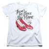 Ladies The Wizard of Oz Red Ruby Slippers Shirt, White,
