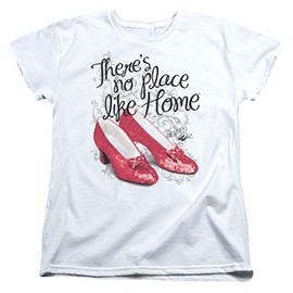 Ladies The Wizard of Oz Red Ruby Slippers Shirt, White, Small