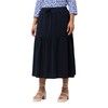 Ulla Popken Women's Jersey Flounce Skirt, navy