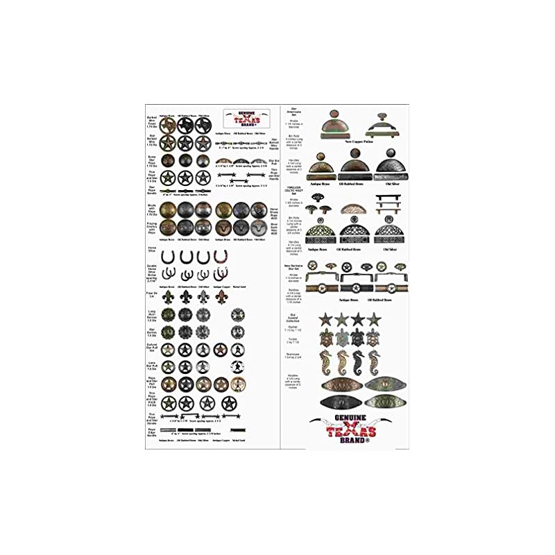 Set of 6 Horseshoe Drawer Pull Cabinet Knob Western Southwest