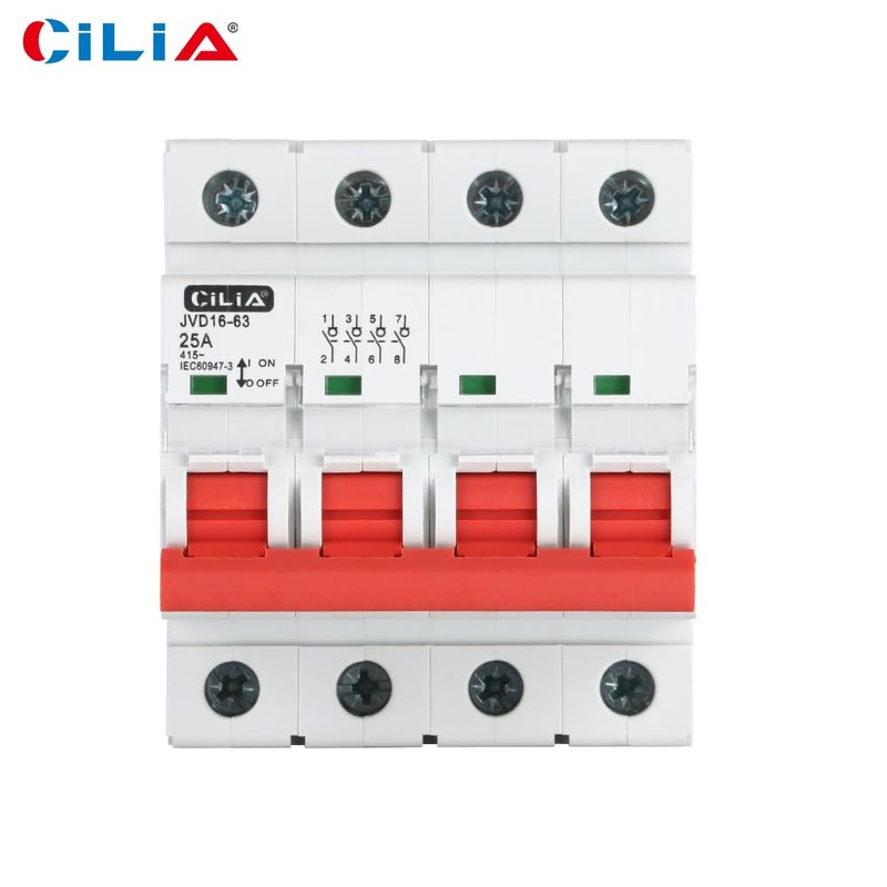 CILIA Isolator Switch 25A/40A/63A 4P 415V AC Mounting on DIN