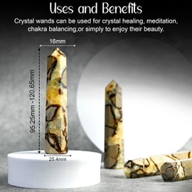 Crocon® Septarian Crystal Tower Wand Obelisk Octagon Decor Gift