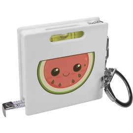 Azeeda 'Happy Slice of Watermelon ' Keyring Tape Measure/Spirit Level Tool (KM00041949)