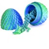2 Pcs Dragon Eggs with Dragon Inside, 3D Printed Easter