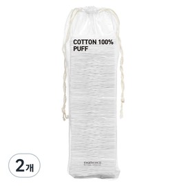 Swanicoco embossed cotton cotton pads, 2 pieces, 100 pieces / 스와니코코 엠보싱 순면 화장솜, 2개, 100개입