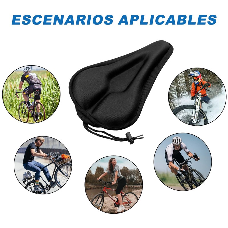 QICHEN Cojín para Asiento de Bicicleta,Funda para Asiento de Bicicleta