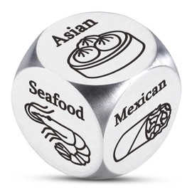 White Elephant Gifts for Adults Funny, Santa Swap Gift Exchange Dice, Christmas Dice Gifts for Women Men, Valentines Day Gifts, Food Dice Gifts for Couples, Anniversary Wedding Gift for Couple Wife