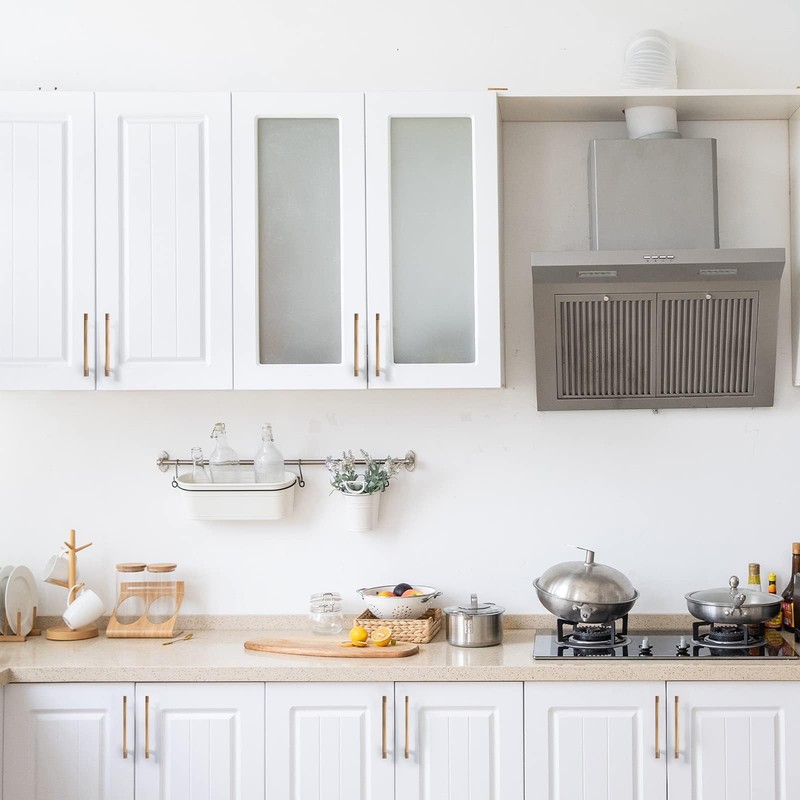 KNOKLOCK 10 Pack 5 Inch(128mm) Kitchen Cabinet Handles Champagne Bronze