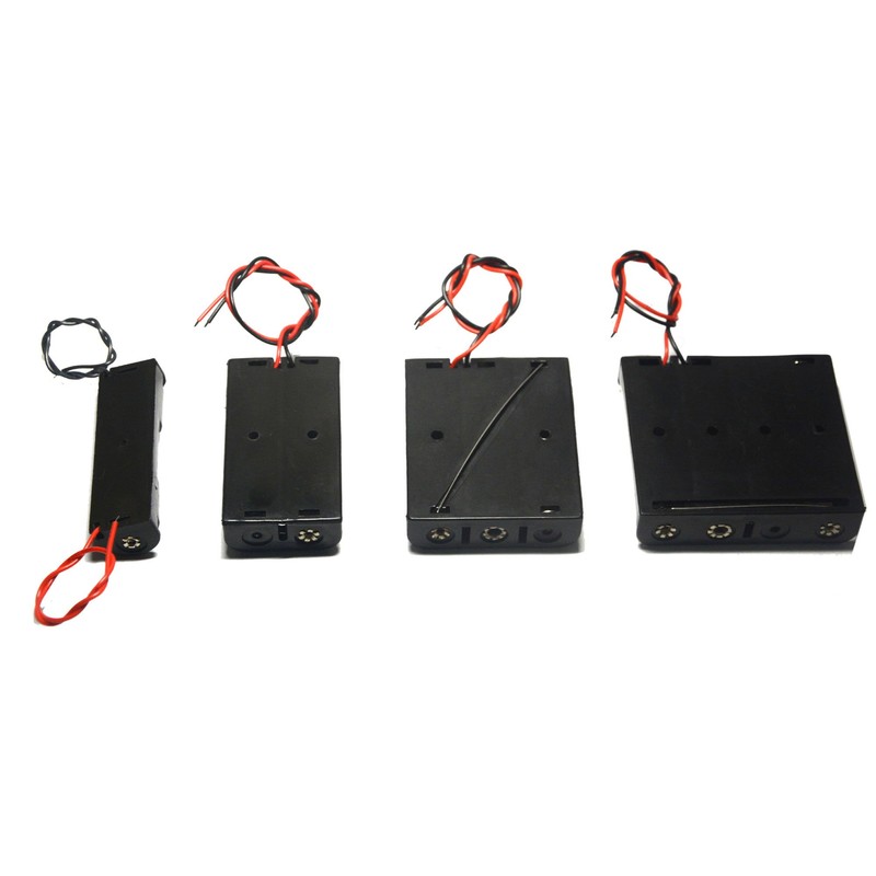 LampVPath (Pack of 4 AA Battery Holder Bundle: Single 1AA