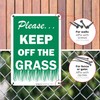 Keep Off The Grass Sign, 10x7 Inches, 55 mil Thick