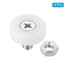 PATIKIL 8pcs 19mm Drawer Rollers Plastic Drawer Pulley Replacement Wheels