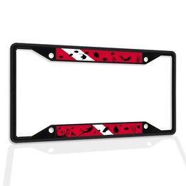 Metal Insert License Plate Frame Scuba Diving Weatherproof Car Accessories Black 4 Holes Solid Insert