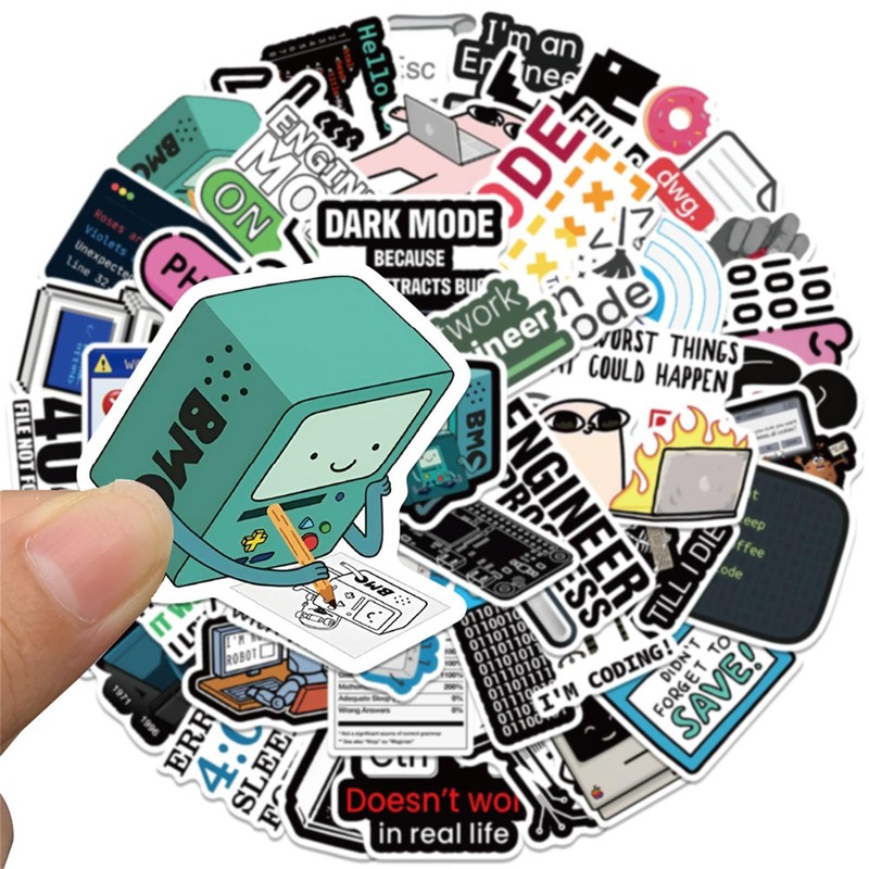 50PCS Programming Stickers Gifts for Developers Programmers Hackers Engineers, Icicrim