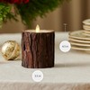 Luminara Real Bark Flameless LED Candle, Ivory 3.5" x 4.5",