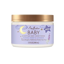 SheaMoisture Baby Acondicionador profundo Miel de Manuka y lavanda para cabello y piel delicados Rgimen de cuidado nocturno de la piel y el cabello...