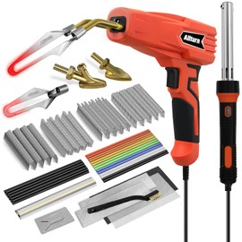Allturn Plastic Welder,Plastic Welding Kit 3 in 1,Plastic Repair Welder Kit,1000pcs Plastic Welding Staples,Plastic Welding Rods Kit,Repair for Most Thermoset Plastics (Red)