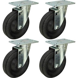 5” Bakery Rack Oven Casters, handles temperatures up to 475°F continuous & 550 °F Intermittent, Set of 4 (No Brakes)