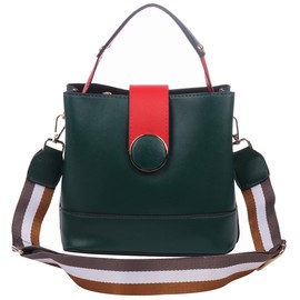 Angel Moon Square Handbag, Women's, Smaller Bag, Two-tone Color, Thick Strap, green