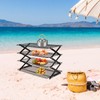 QUSKLISU Collapsible Cooling Rack, 4-Tier Adjustable Design Grilling Drying Rack