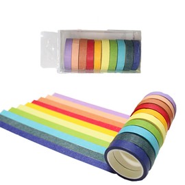 30 rolls of high gloss tapecolored non transparent book high gloss strip, removable fluorescent neon tape , can be used for office, students teachers, etc 10 colors per roll size 0.29 inches x 16 feet