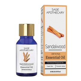 Sage Apothecary 100% Pure Natural Sandalwood Essential Oil - 10 ML