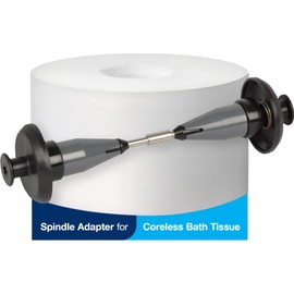 Tork Coreless Spindle Adapter for Home-style Toilet Paper Holders, Installs in Seconds, Fits T7 Coreless Toilet Paper, 2 Count