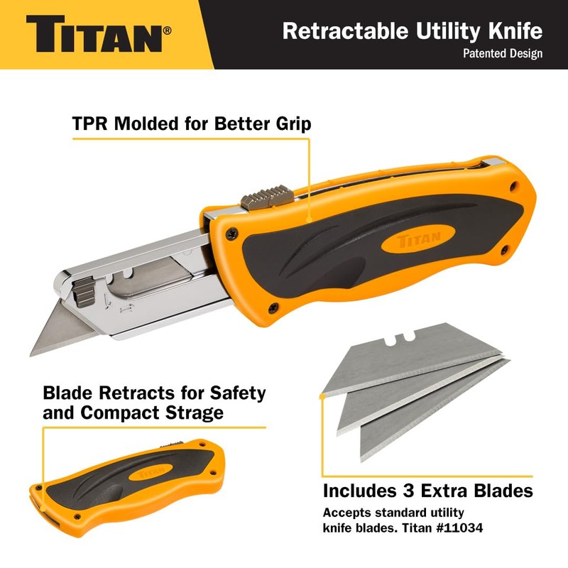 Titan 11024 Yellow Sliding Utility Knife