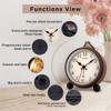 Peakeep 4" Small Battery Operated Antique Retro Analog Alarm Clock