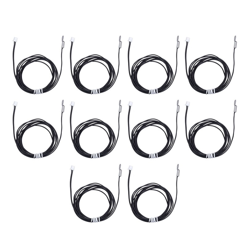 10Pcs Temperature Sensor Probe NTC Thermistor Temp Transducer Cold Pressed