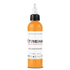 Xtreme Tattoo Ink, Versatile Medium Viscosity for Precision Tattooing, Rich Hue, Quick Healing, Acrylic-Free, Water Based and Premium Quality - Ready-to-Use Tattoo Ink (Golden Nugget, 4 oz)