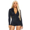 Leg Avenue Women's Long Sleeved Romper Costume Accessories, Black, Medium