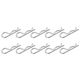 METALLIXITY Cotter Pins (3mm x 60mm) 50Pcs, Carbon Steel R Shaped Spring Clip Pins for Hitch Pin Lock Systems, Silver Tone