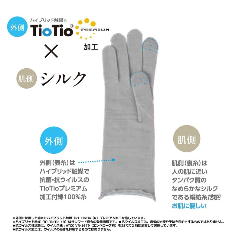 [Carelance] [Skin Side Silk] Touch Guard Gloves to Protect Hands