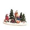 meindekoartikel Christmas Miniature Winter World Scene Poly Figures W10 x D6 cm - Campfire