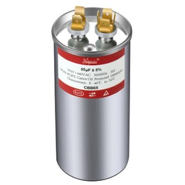 AMPTATA AC Capacitor, 55uf CBB65B Capacitor for AC/HVAC/Air Conditioner/Pool Pump/Condenser Fan Run Motor Start, 55MFD CBB65 370VAC 440VAC 450VAC 50/60Hz Carrier ac Capacitor