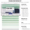 Fishing Rod Repair Kit,Fishing Rod Guides Spinning Rod Guides 7x12cm