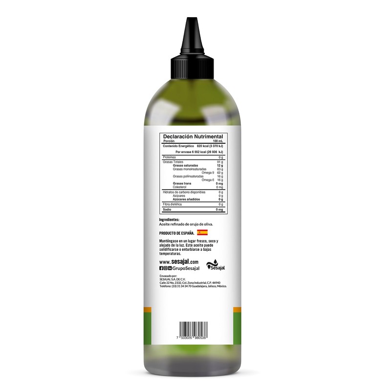 Aceite de Oliva para Freír Inés – 800 mL, Envase
