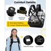 Vorspack Clear Backpack with TSA Lock, Large Clear Bookbag, Black