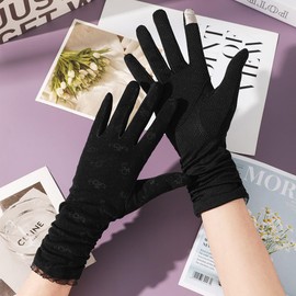 Glowjoy Damen Sommer UV Sonnenschutz Handschuhe, Sommer Damen Fahren Handschuhe Bequem Rutschfest Fahrradhandschuhe, sommerhandschuhe damen dünn, Vollfinger, Touchscreen, Wandern, Radfahren